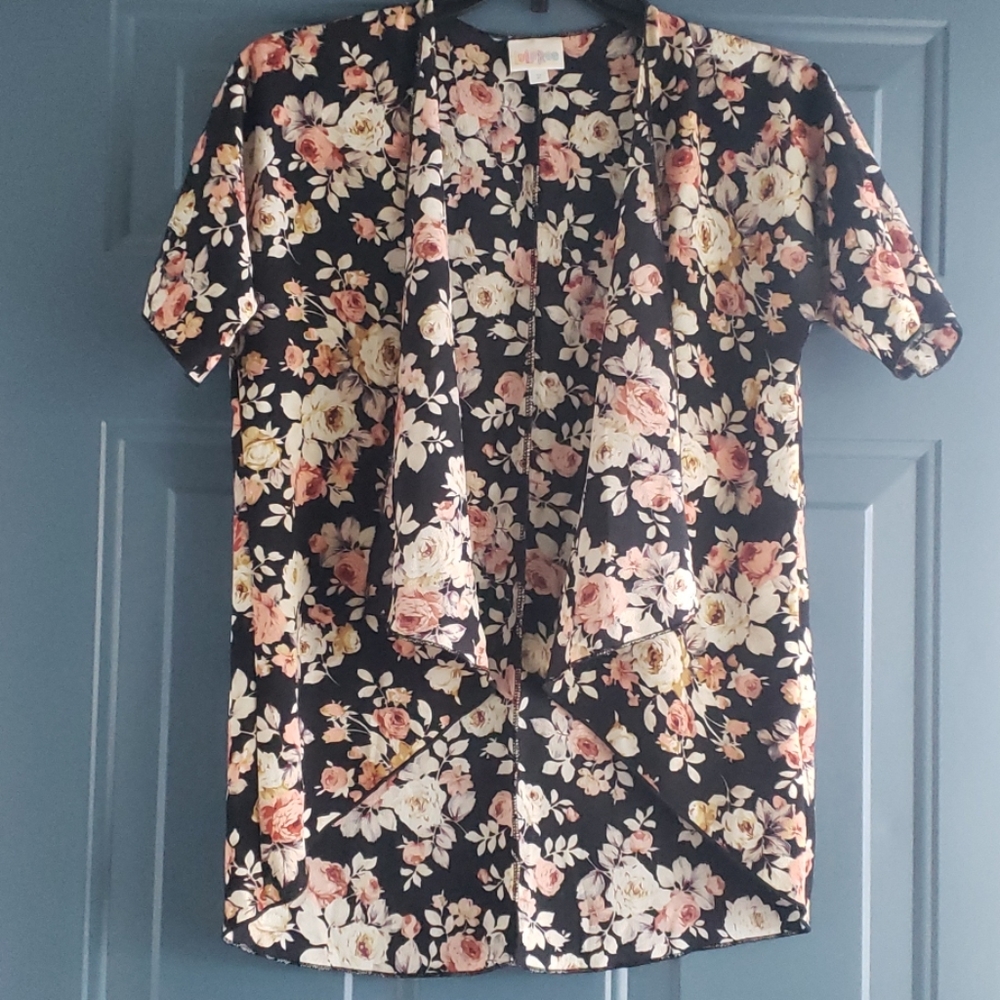 Floral flowy cardigan top